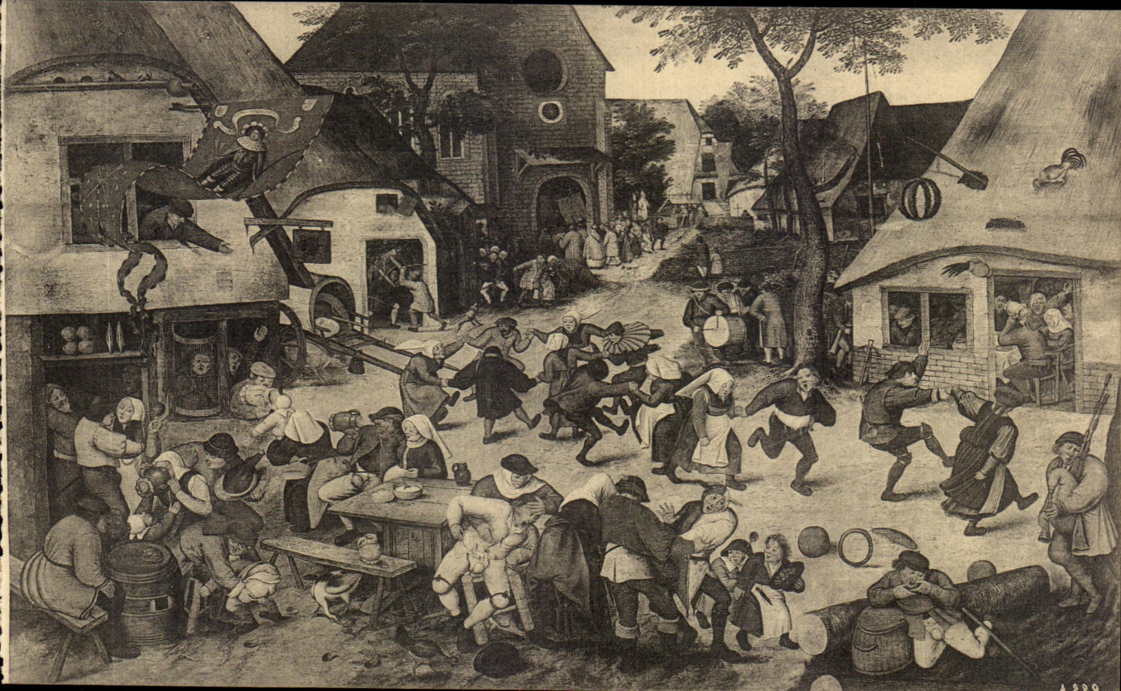 Aldea justa 1930 de CPA Amberes P Brueghel Kermis justa