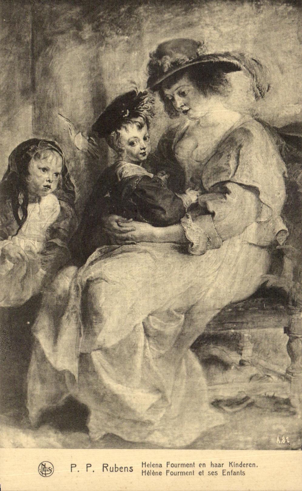 CPA Exposition Anvers 1930 P P Rubens Heiena Fourment en Haar Kinderen Heiene Fourment et ses Entants