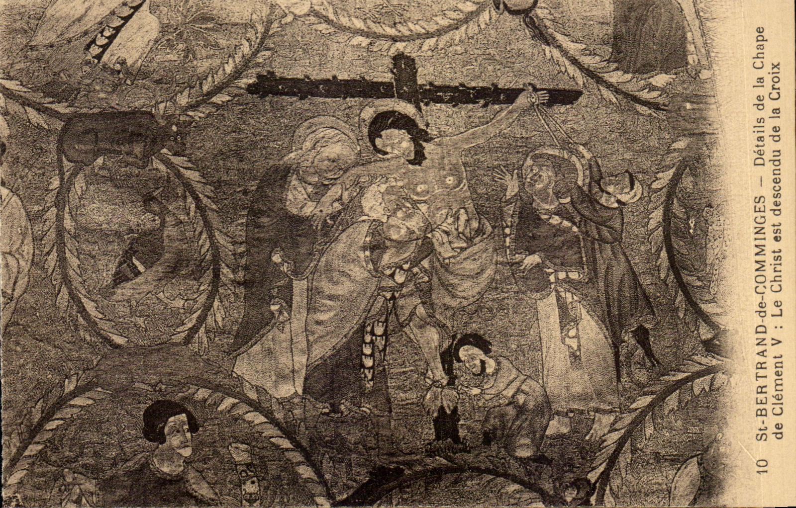 CPA St Beltran de Comminges Details de la cubierta de Clement Cristo se desciende de la cruz