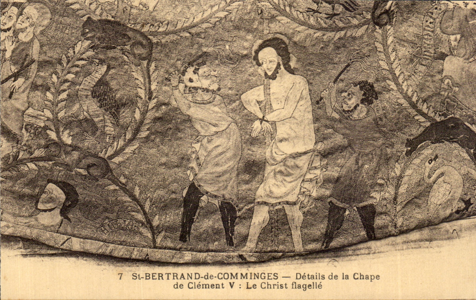 CPA St Beltran de Comminges Details de la cubierta de los azotes de Clement Cristo