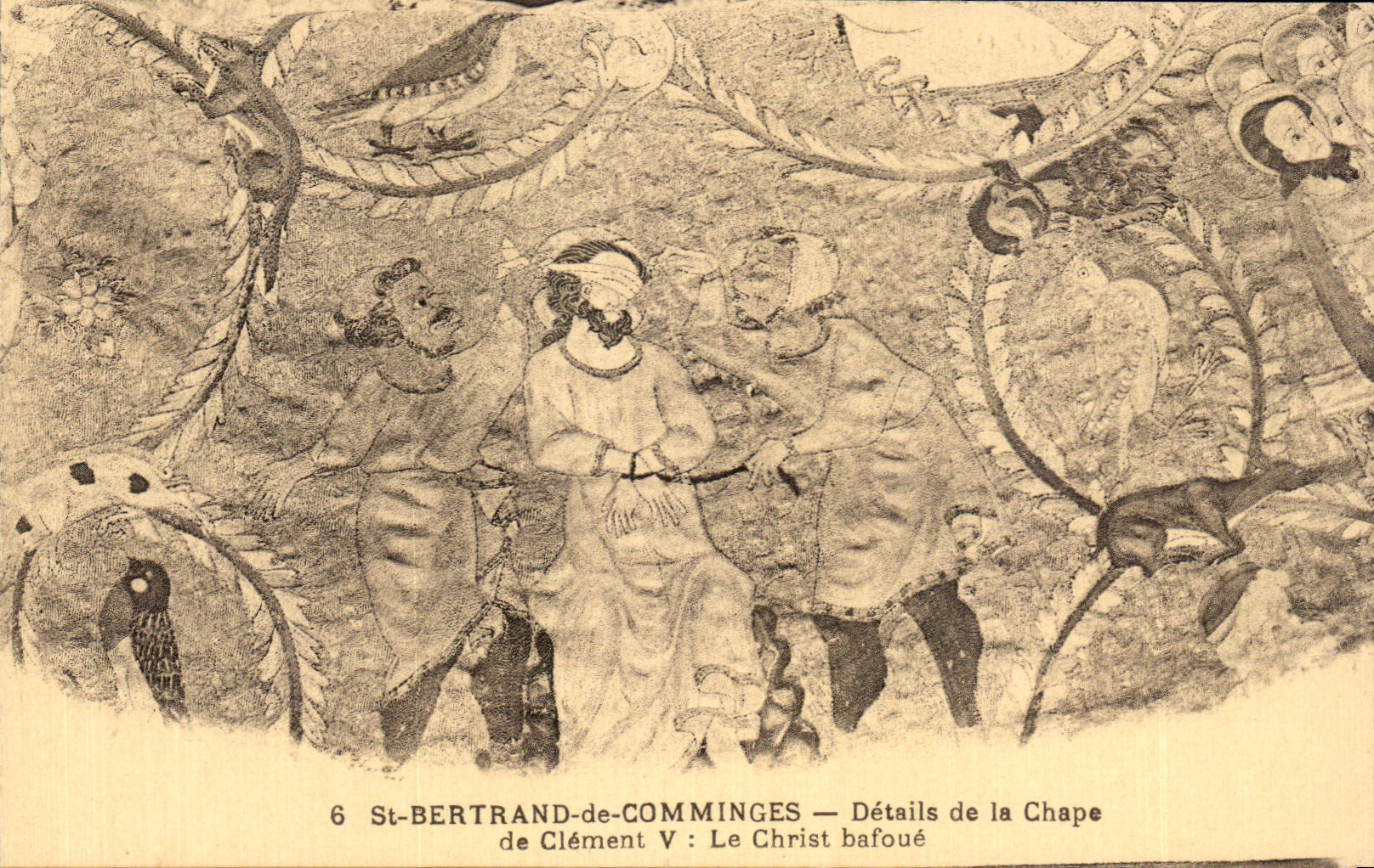 CPA St Beltran de Comminges Details de la cubierta de las irrisiones de Clement Cristo