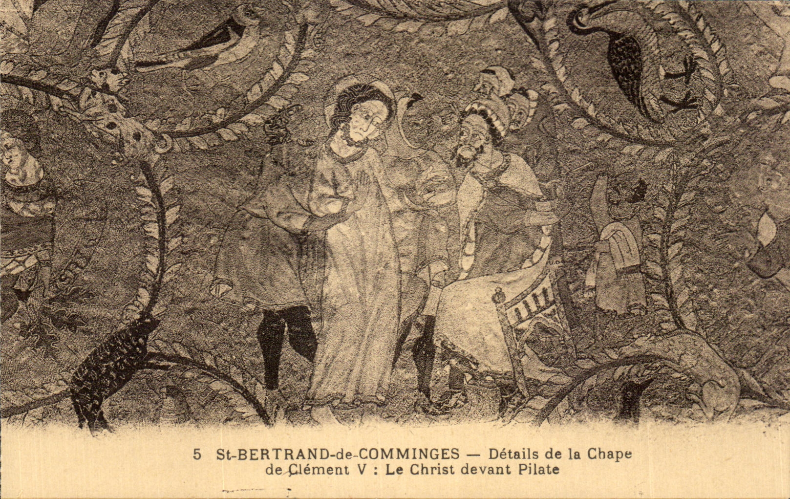 CPA St Beltran de Comminges Details de la cubierta de Clement Cristo delante de pilate