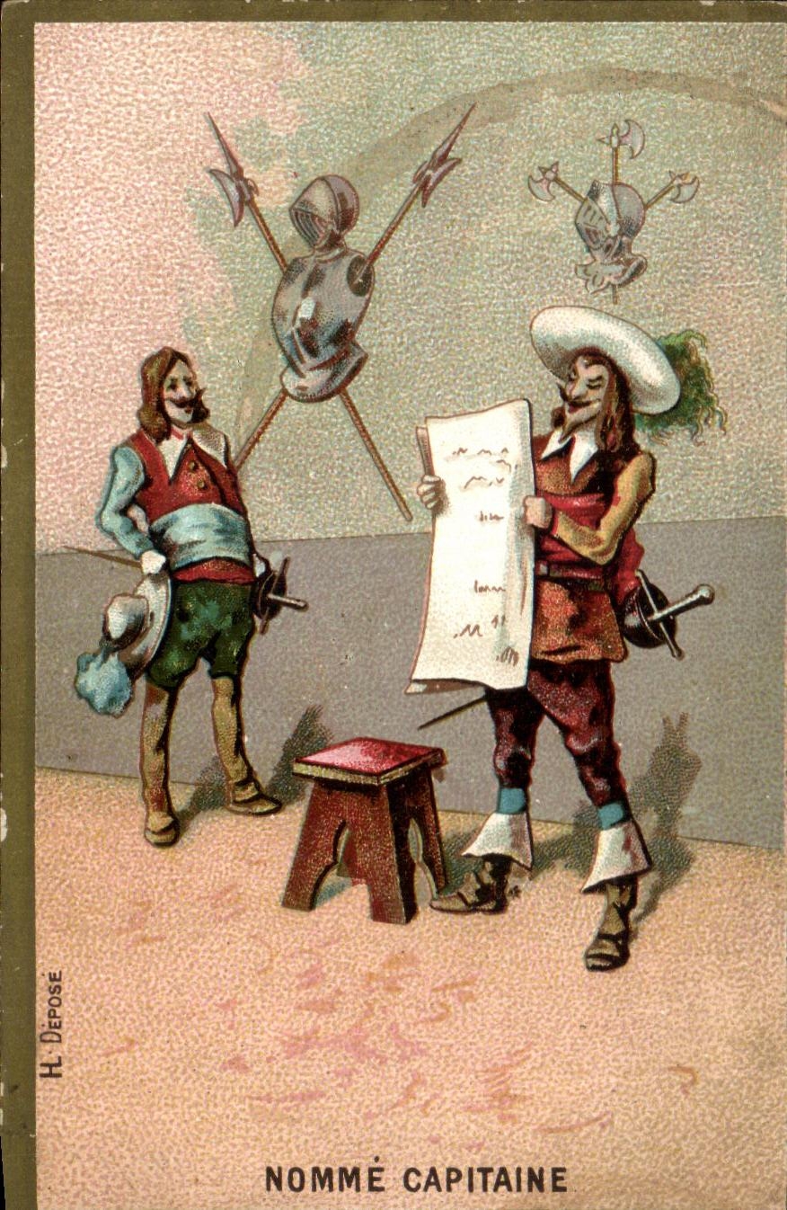Chromo Nomme Capitaine Mousquetaires Buscs a l'ancre La Chatelaine