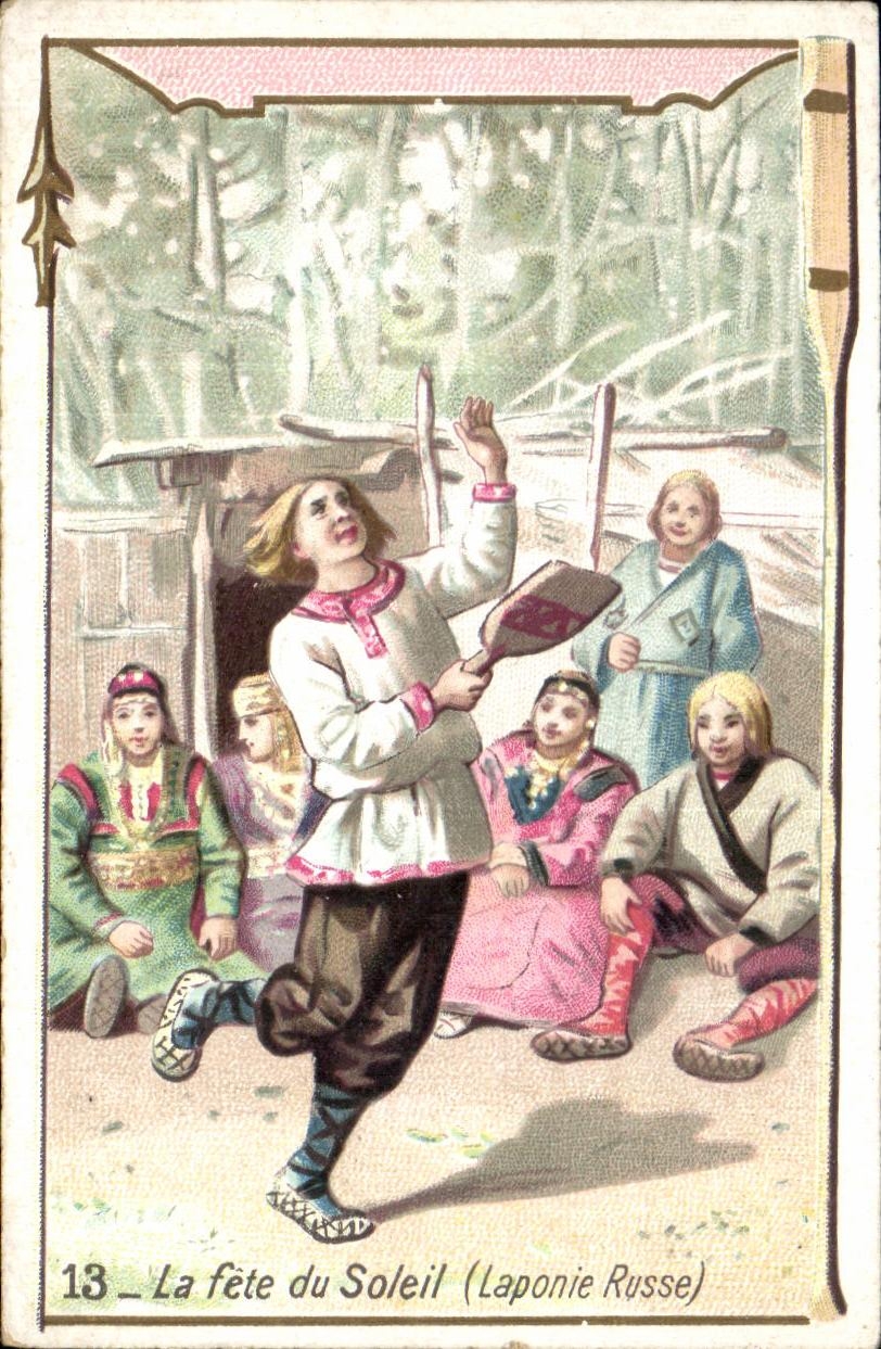 Chromo La fete du Soleil Laponie russe Russie Quidot Grande Rue Lisieux