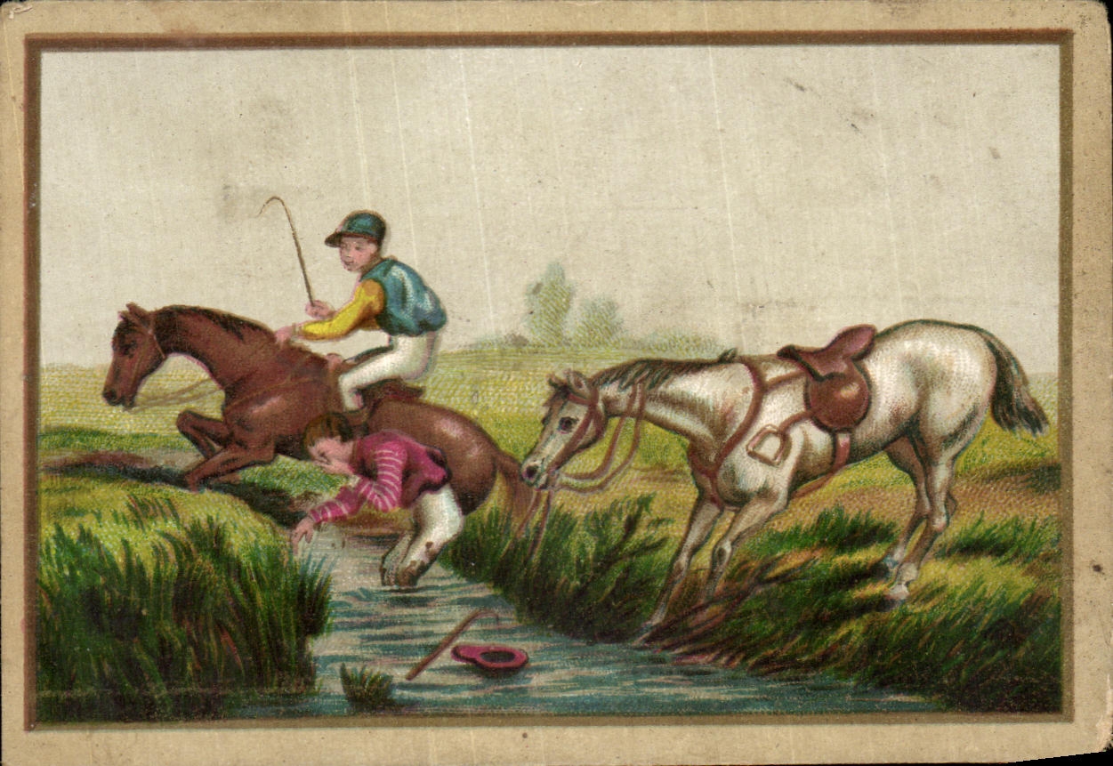 Chromo Cheval Cavalier Hippisme