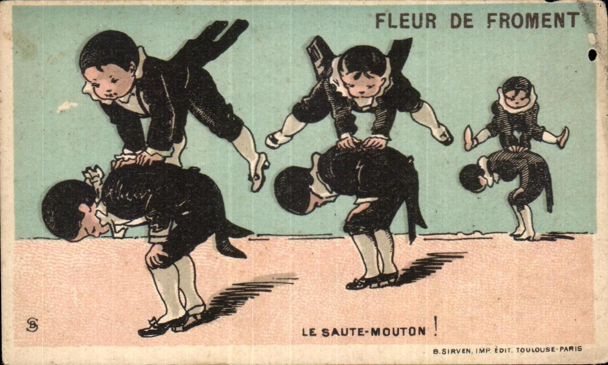 Chromo Fleur De Froment Le Saute Mouton Enfants