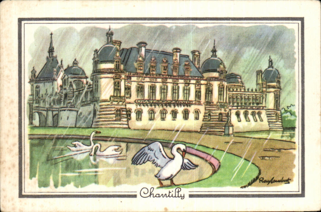 Image Castle of Chantilly swans