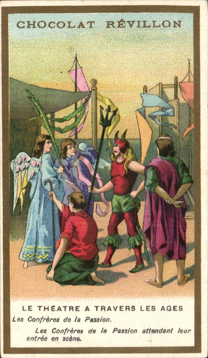 Image Revillon Chocolate the Theater Through Old the Comedy of Passion Fellow-members of Passion