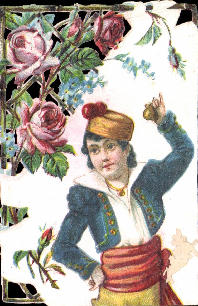 Chromo Alphonse Leroux Orchies Nord Enfant Costume