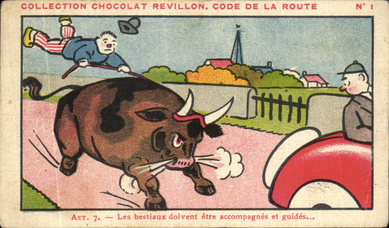 image Collection Chocolate Revillon Highway code the cattle must be accompany and guides