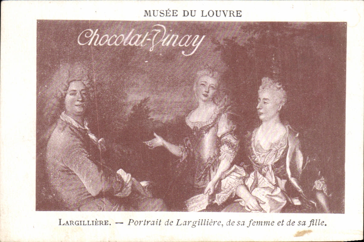 Image Museum Of Louvre Chocolate Vinay Largilliere Portrait of Largilliere of its wife and her daughter