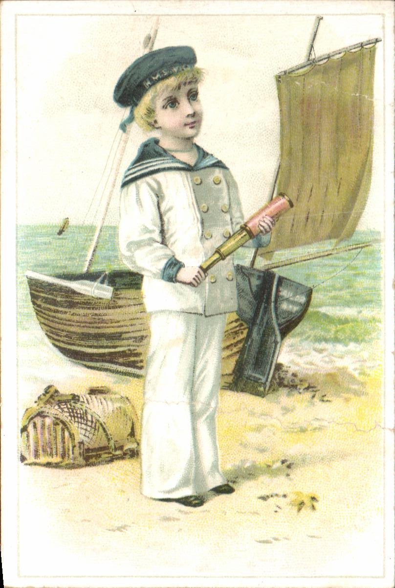 Chromo Chocolat Saintoin Enfant marin