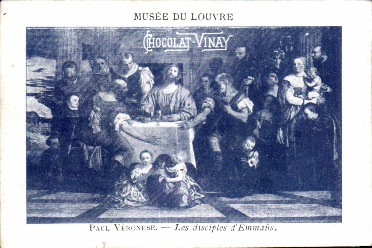 Chromo Musee Du Louvre Chocolat Vinay Paul Veronese Les Disciples dEmmaus