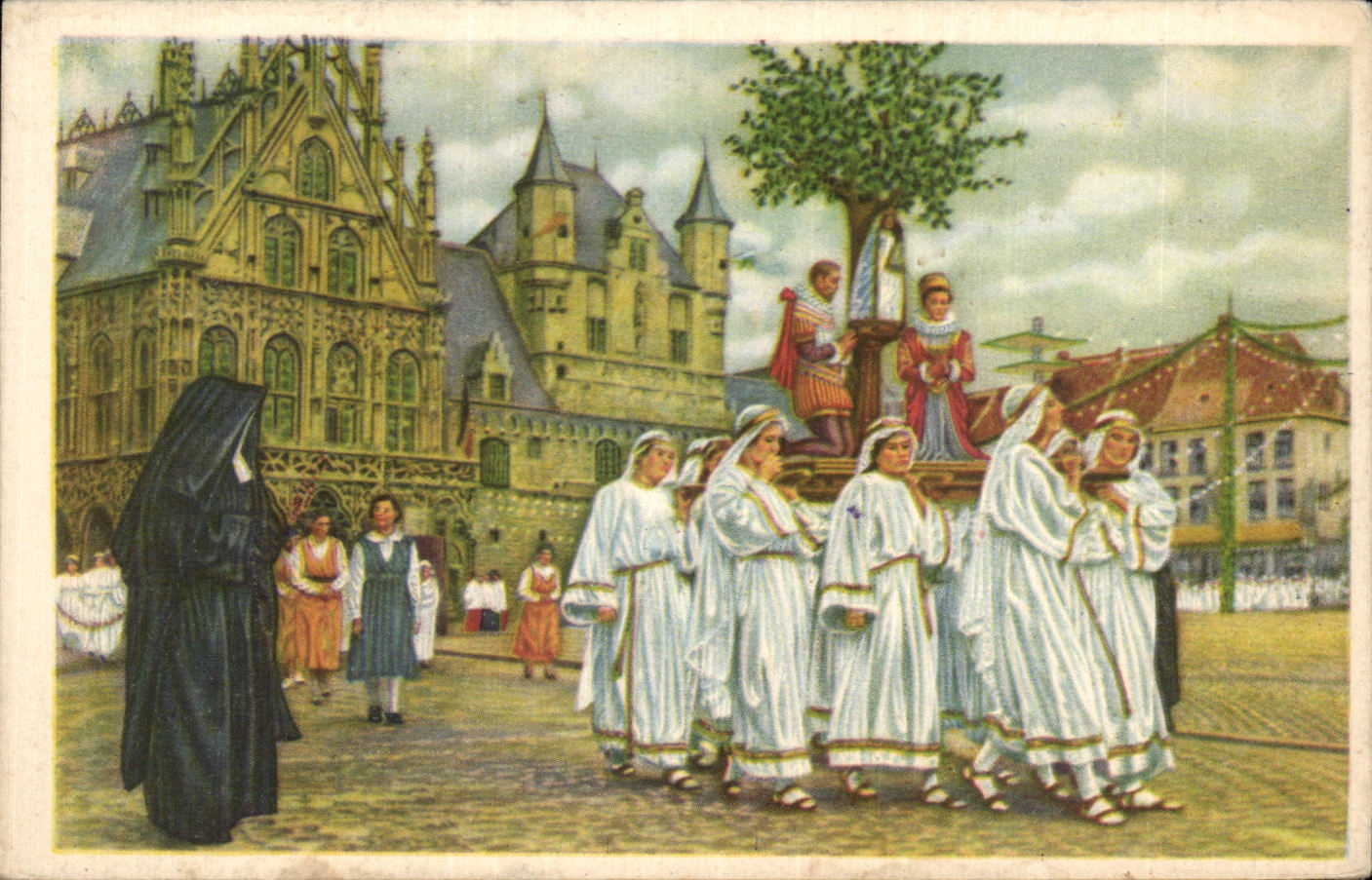 Belgian image Folklore good Belgian Chocolate Malignant Procession of Notre Dame de' Hanswyck in 1938