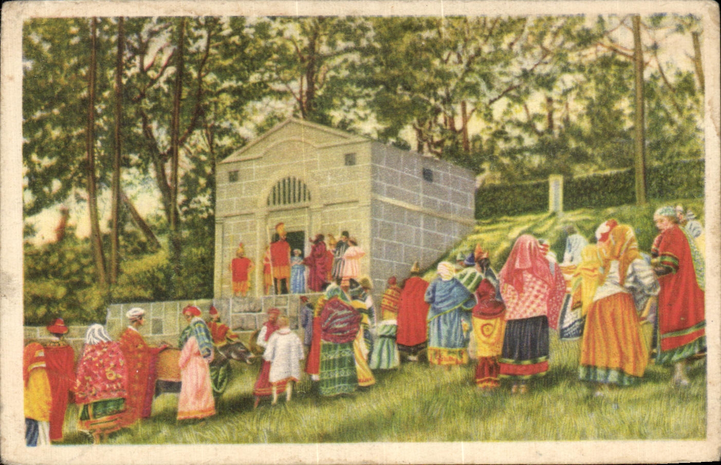 Belgian image Folklore the good Belgian Chocolate Tieghem play of passion on the theater of outdoor the Caiphe scene