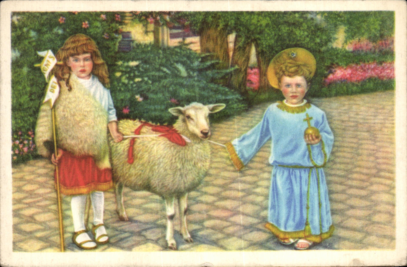 Image Collection of Folklore Belgian Dimensions of gold Hasselt the procession setennale of Virgea Jesse 1933 Sheep Anfe Child