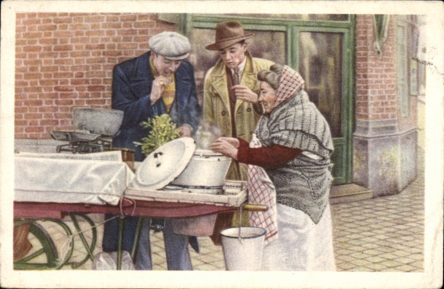 Belgian Image Folklore Dimensions of gold Brussels the commercial one of hot snails