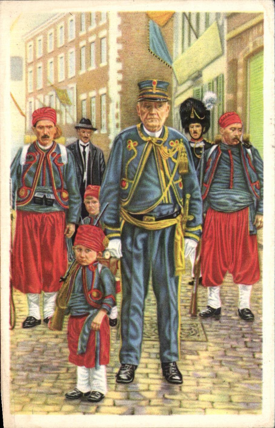 Belgian Image Folklore Dimensions of gold the youngest Pit and oldest of the soldiers of the English Channel