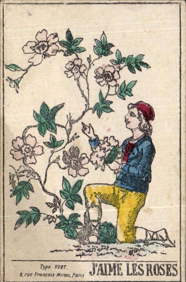 Image I Love the Roses typo green