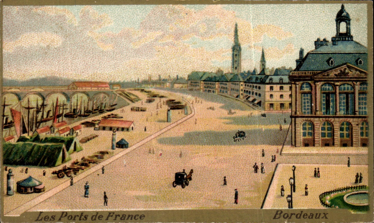 El usar de la imagen del cafe Leroux Orchies del Mocha de Burdeos de Francia