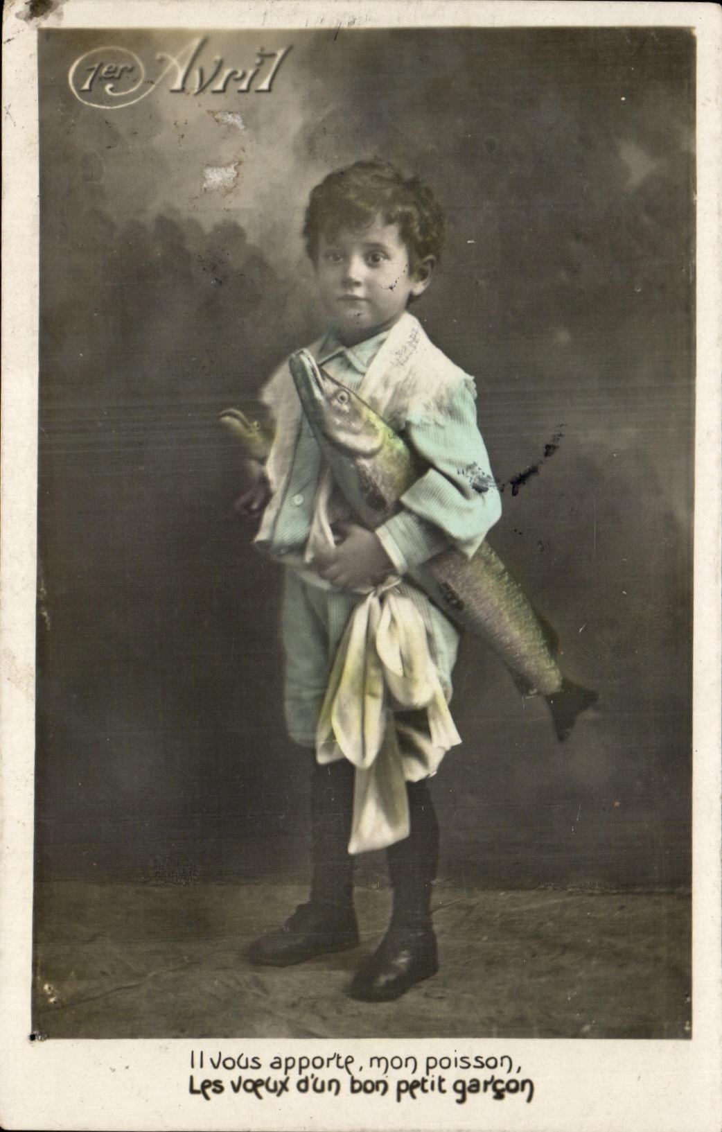 CPA Fantaisie Enfant Avril 