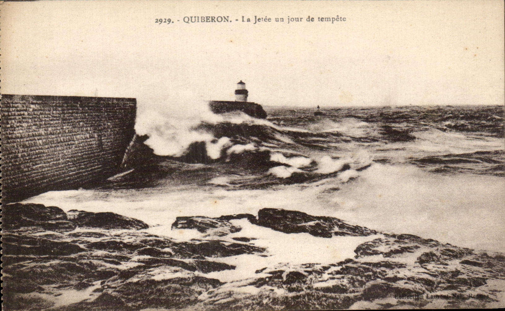 CPA Quiberon the Pier at the day of storm