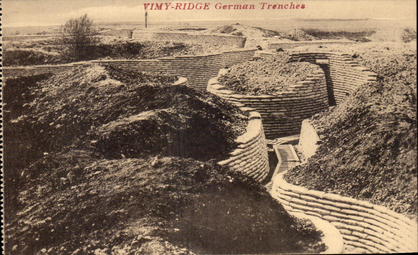 CPA Vimy Ridge German Trenches