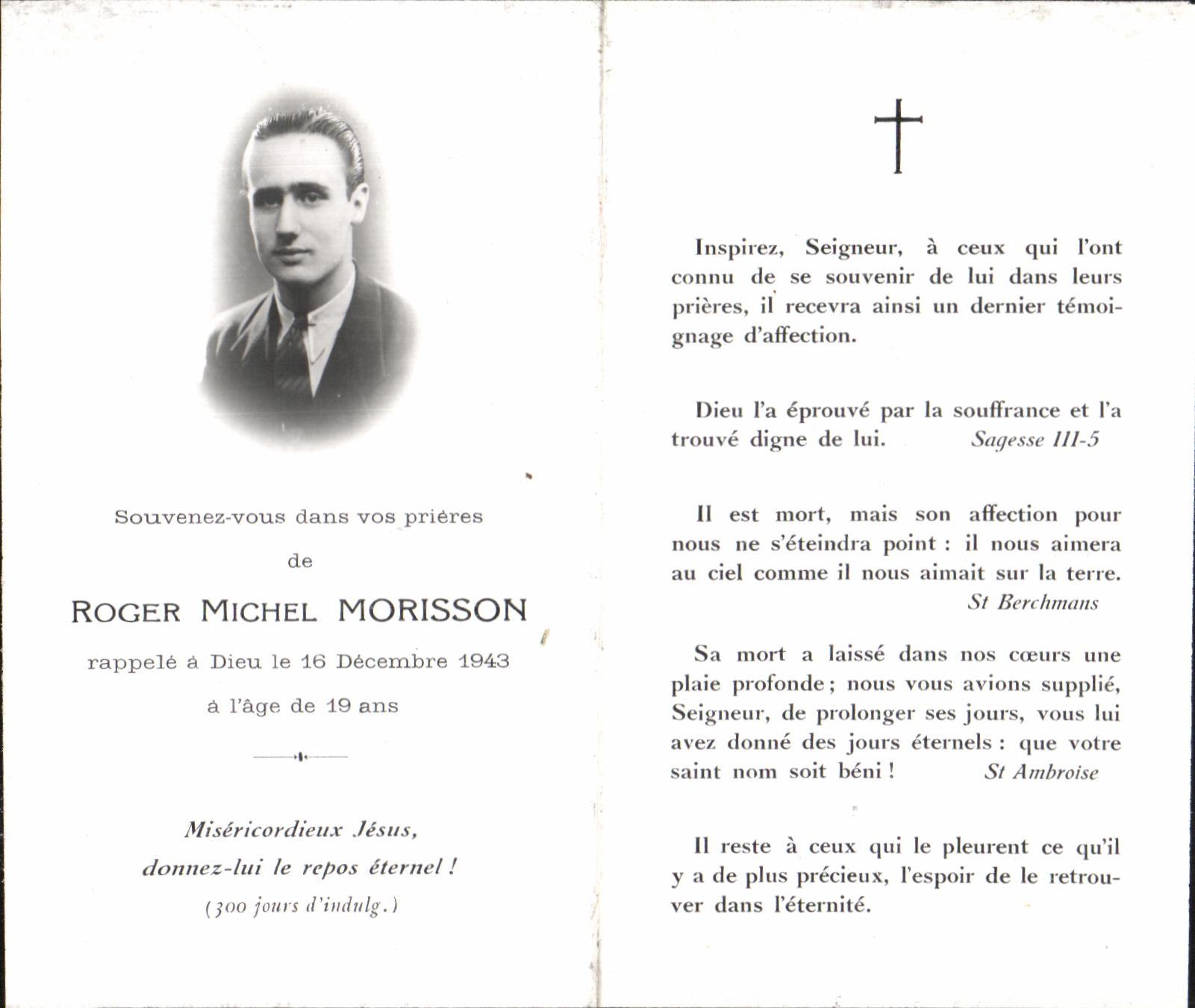 Holy picture Roger Michel Morisson