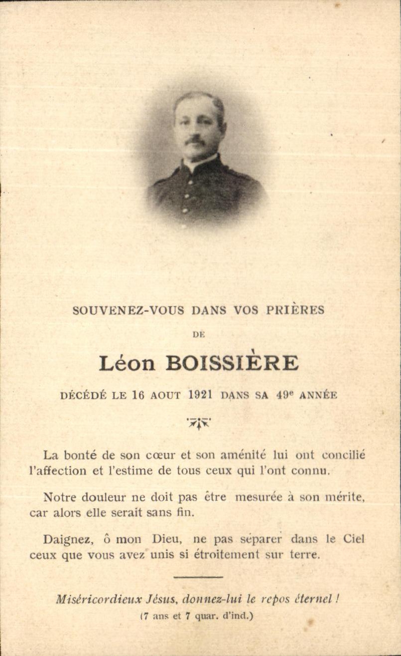 Holy picture Leon Boissiere