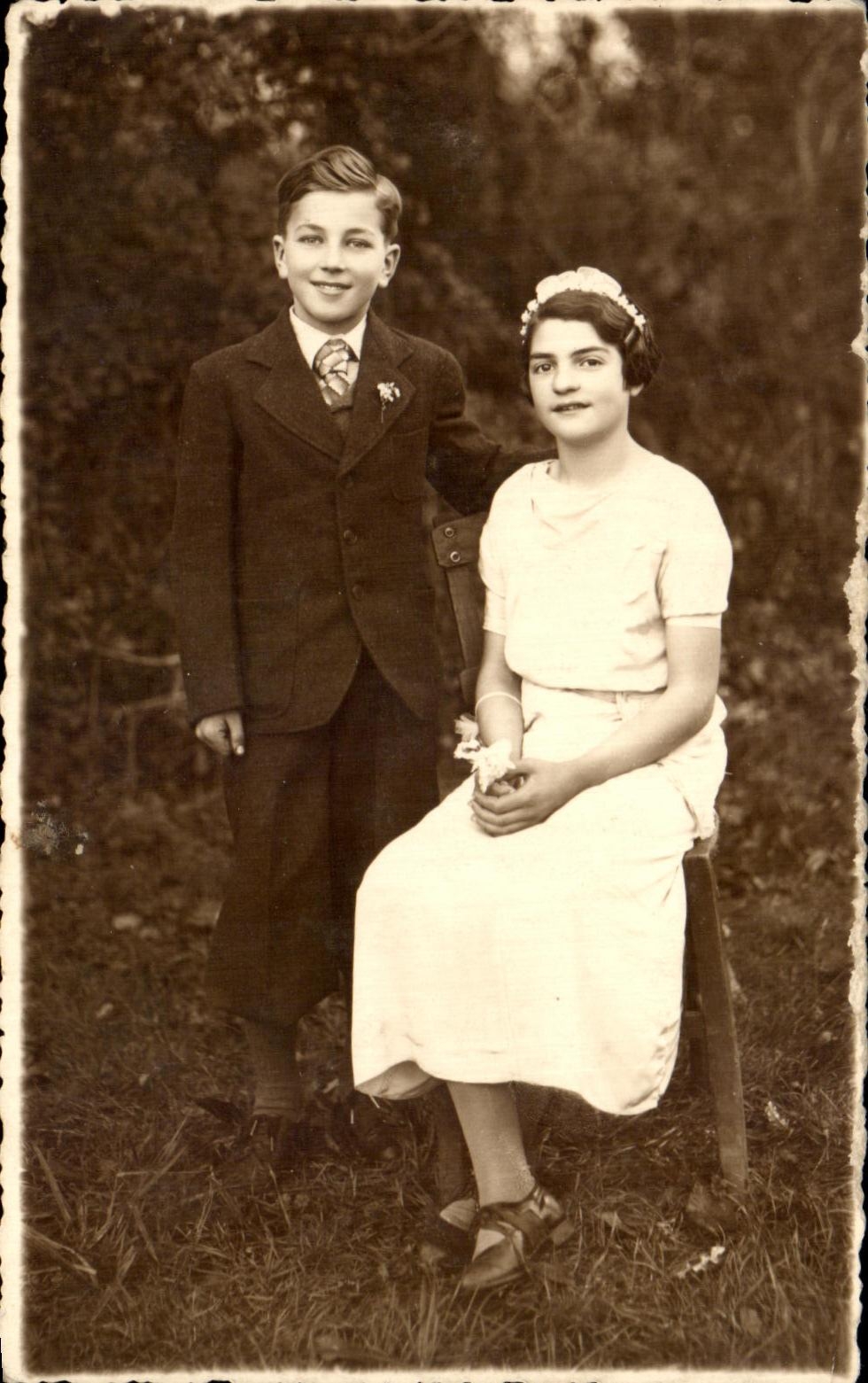 Real photo couple Children Folklore