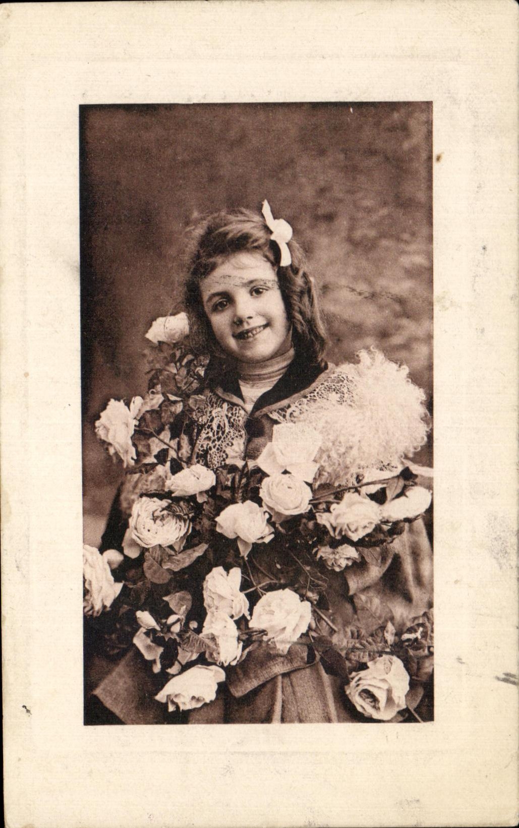 CPA Fantasy Child Girl Flowers