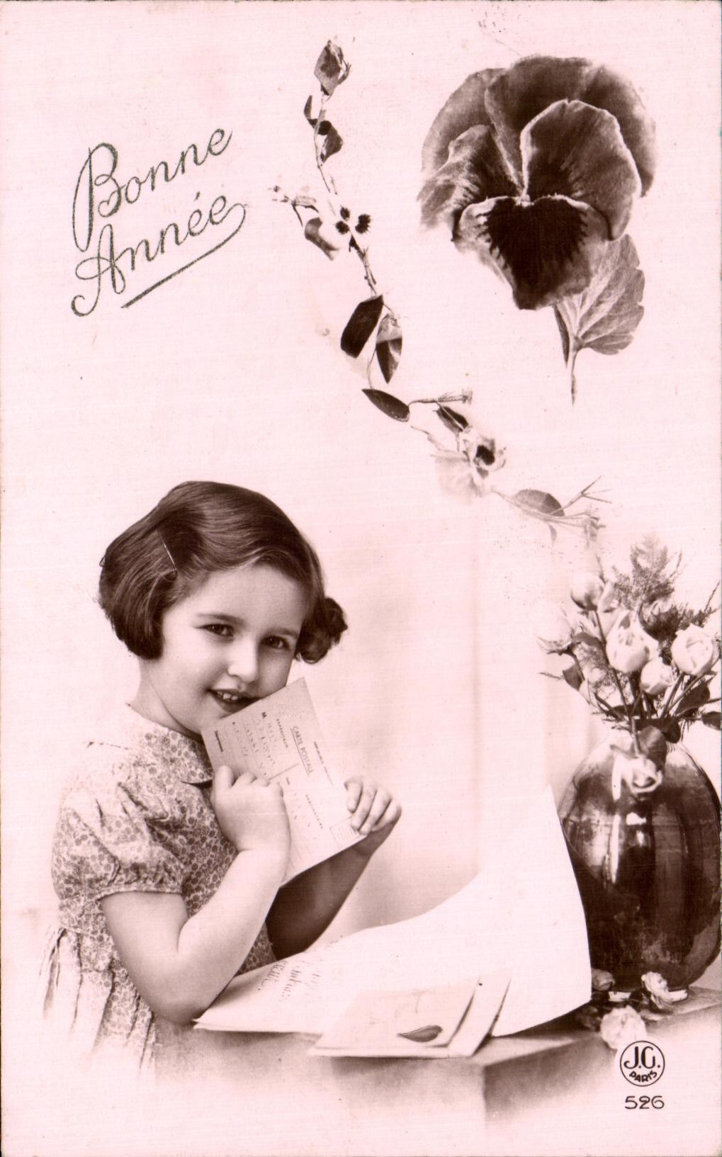 CPA Fantasy Child Girl good year letter