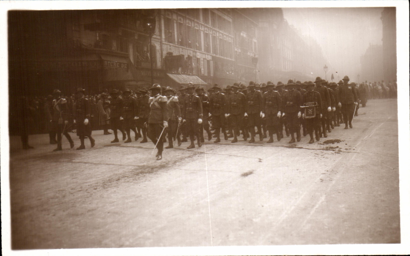 CPA Funeral Of the Marshal Foch Mans March 1929 Bersagliers Militaria