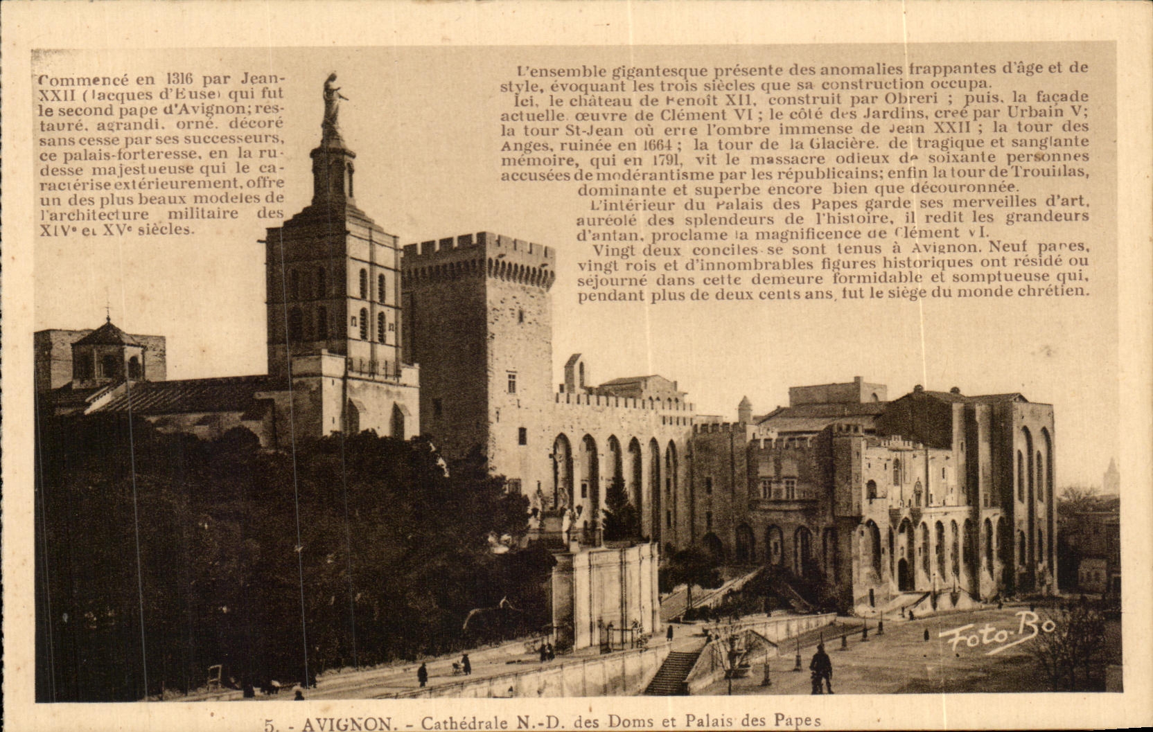 Catedral de CPA Avignon de Doms y de Palais de los papas