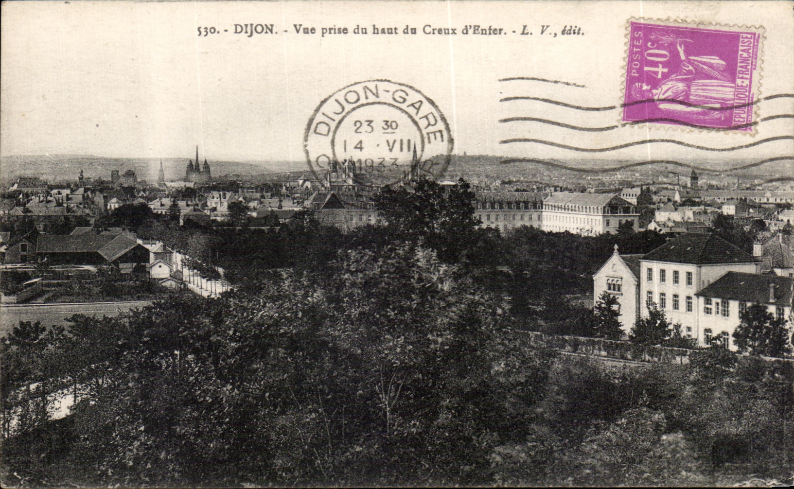 CPA Dijon Vue Prise du Haut du Creux d'Enter