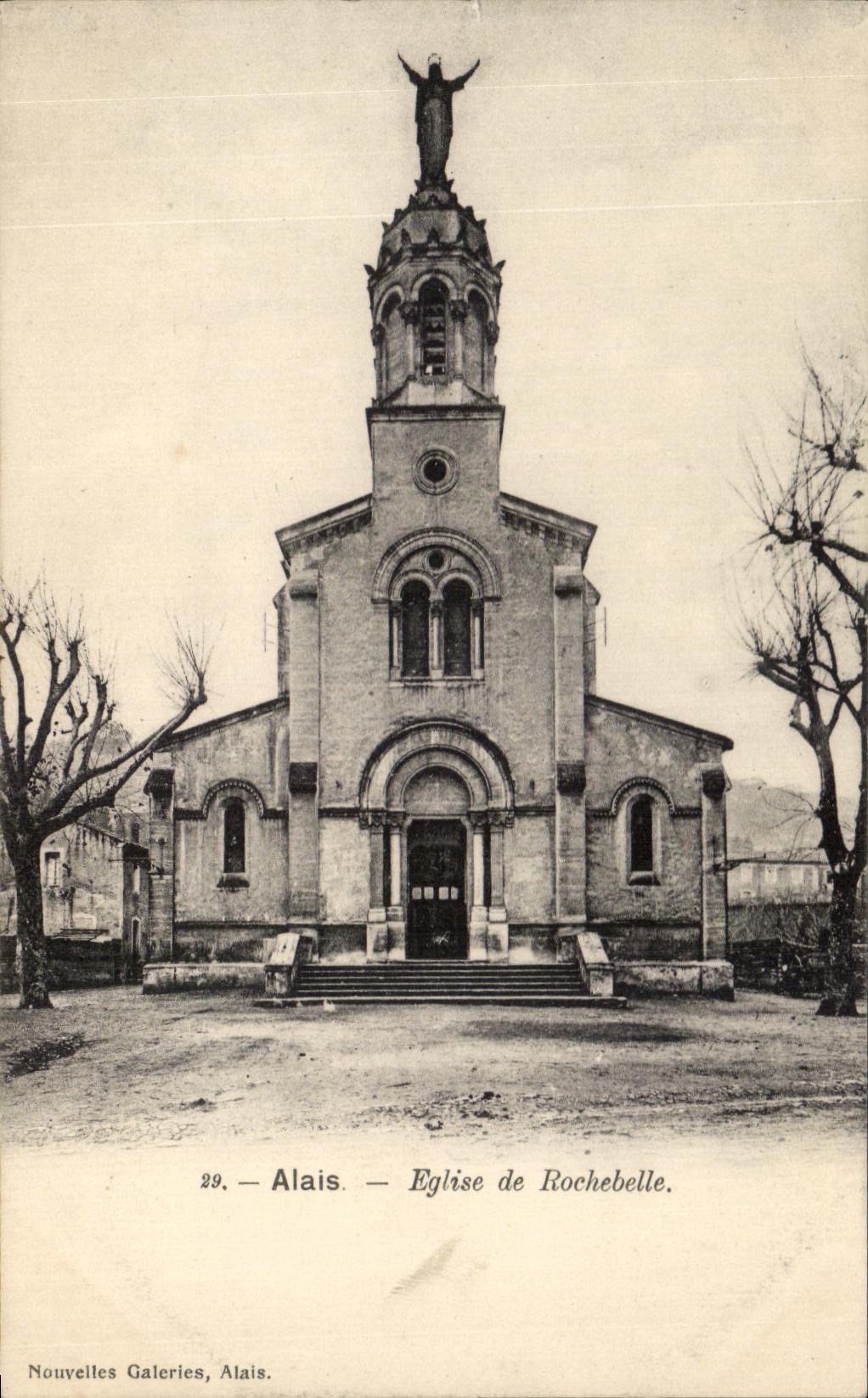 CPA Alais Eglise de Rochebelle