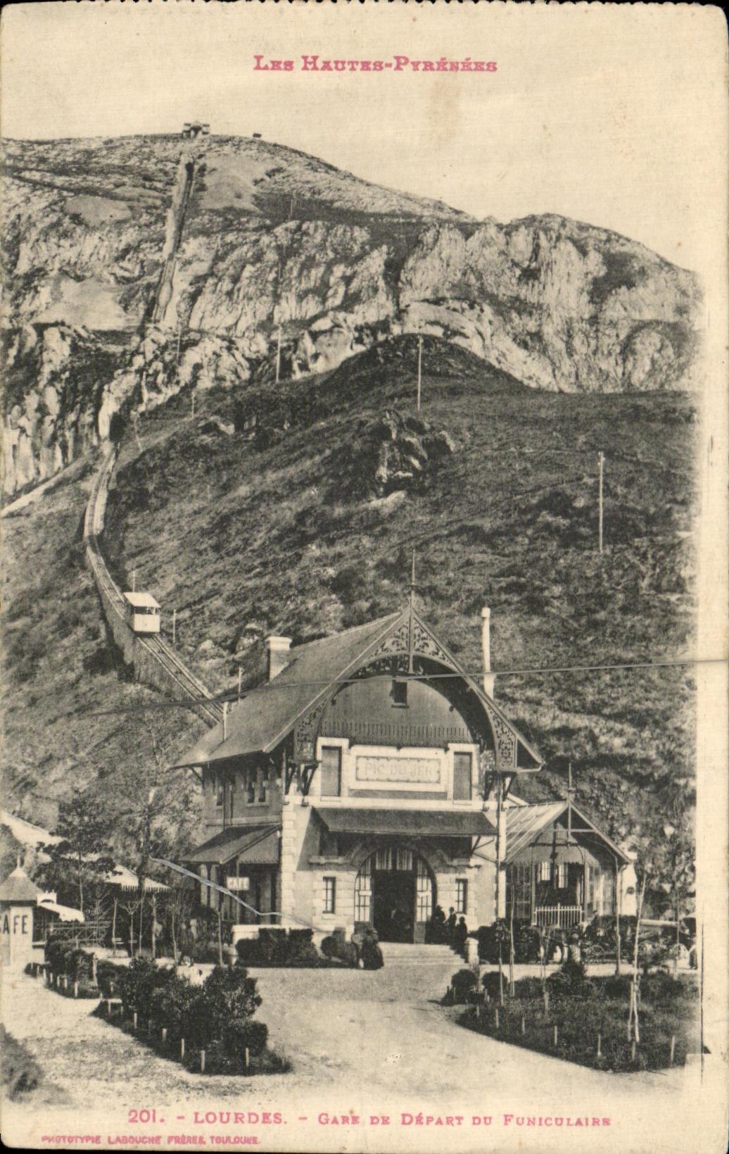 CPA Lourdes Gare De Depart du Funiculaire