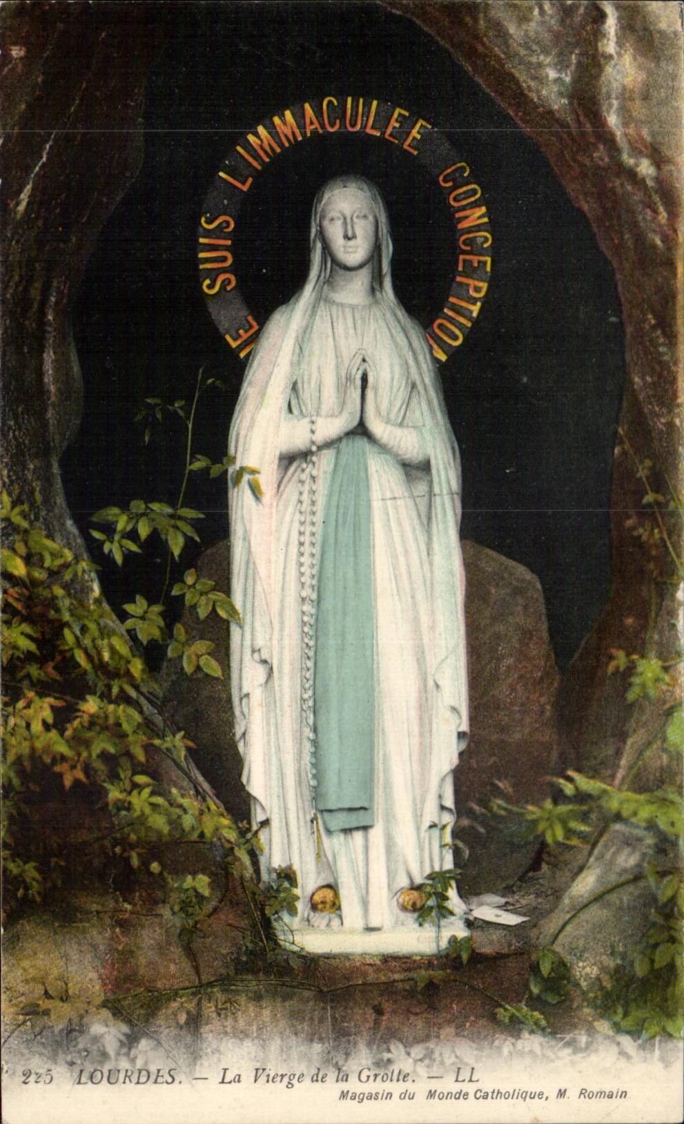 CPA Lourdes La Vierge de la Groite 