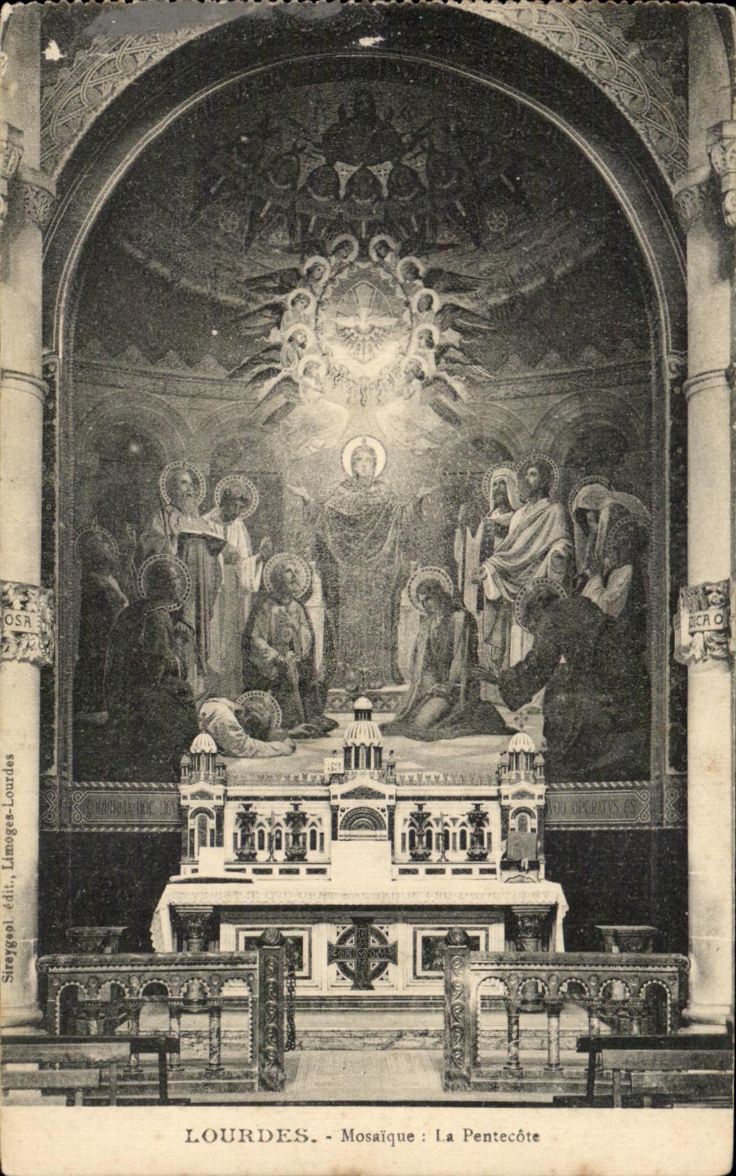 CPA Lourdes Mosaique La Pentecote
