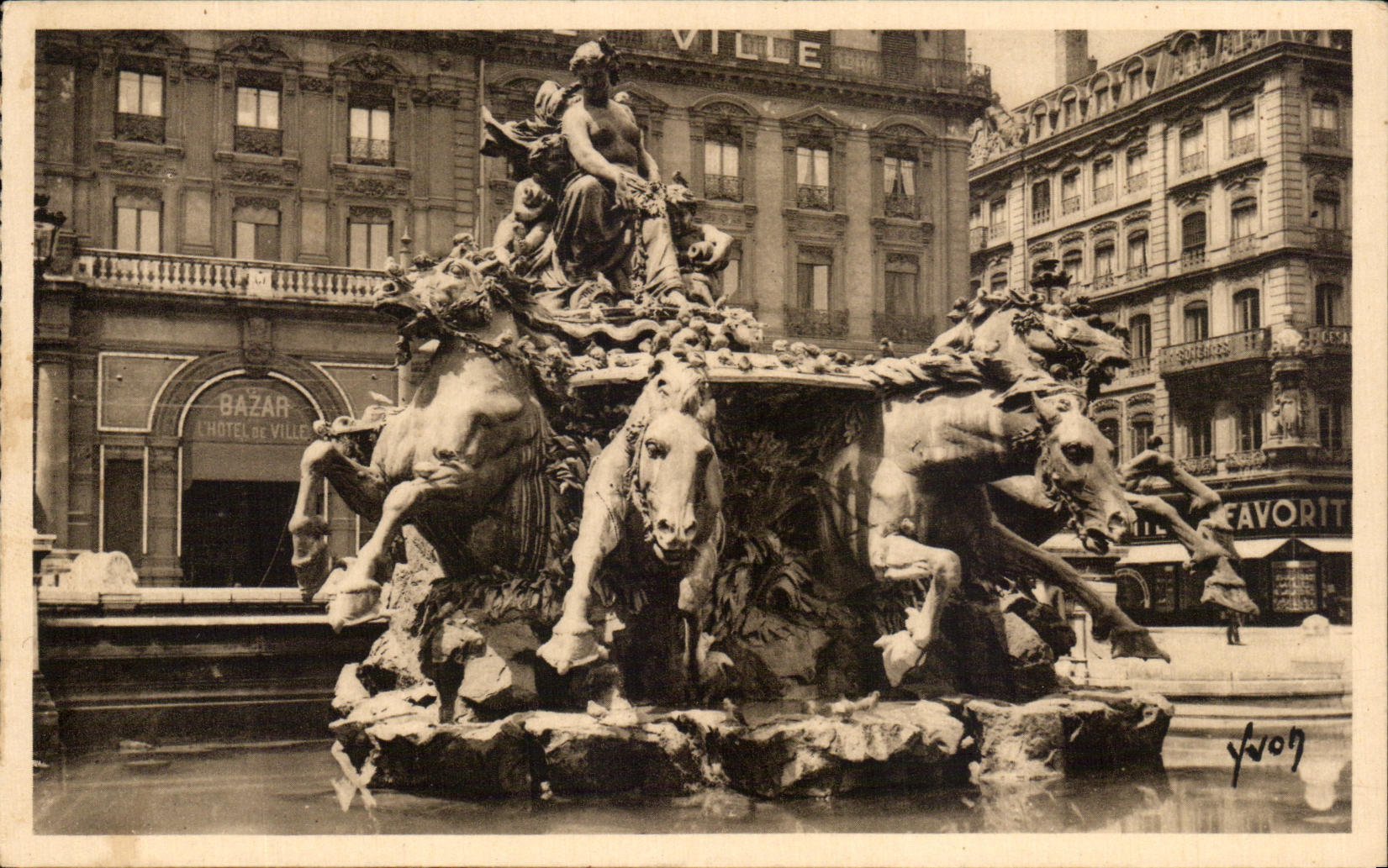 CPA Lyon Fountain of Bartholdi