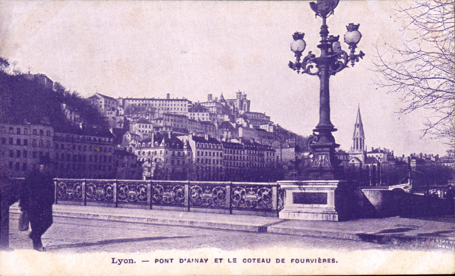 CPA Lyon Bridge D' Aunay And the Slope De Fourvieres