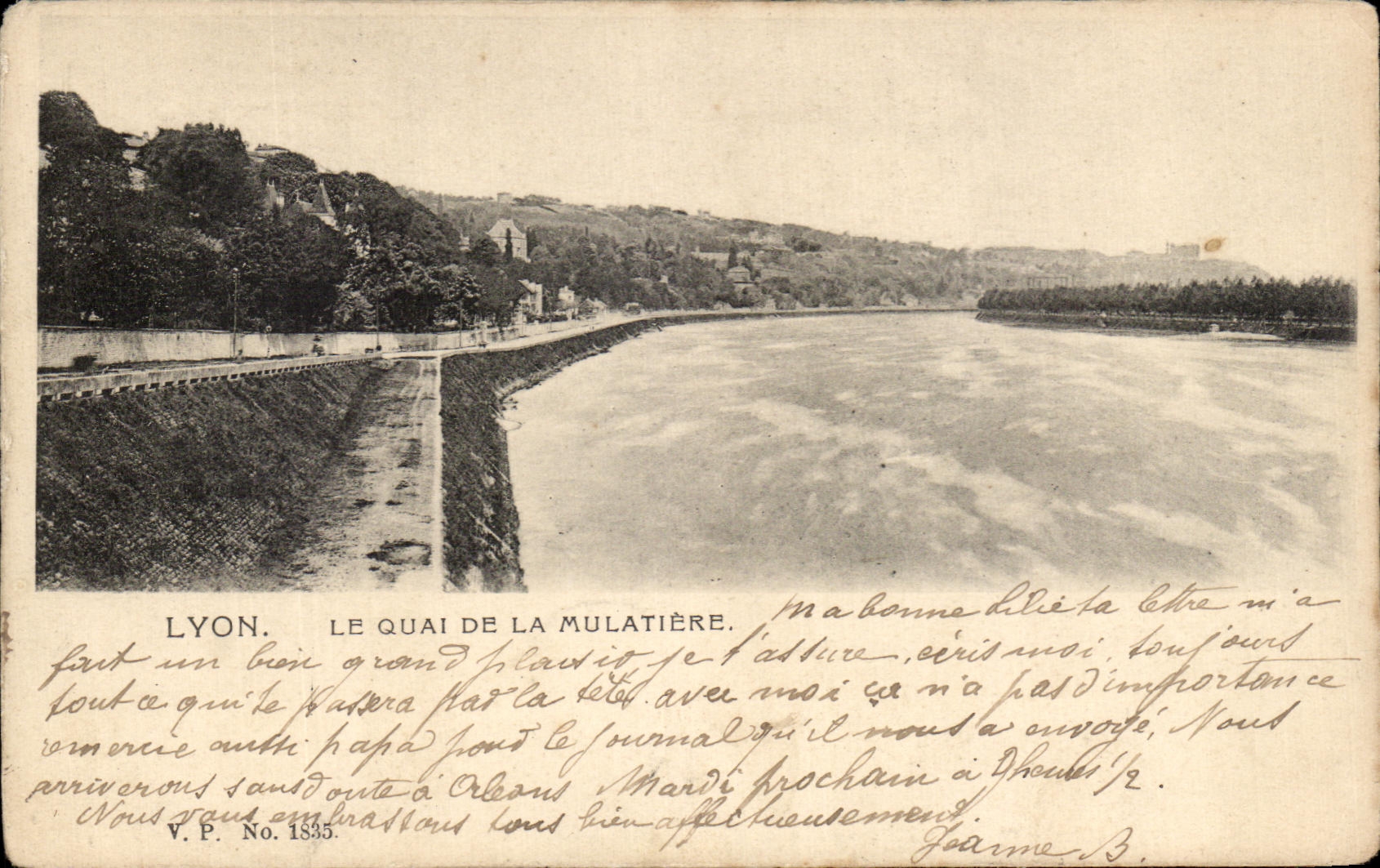 CPA Lyon the Quay Of Mulatiere