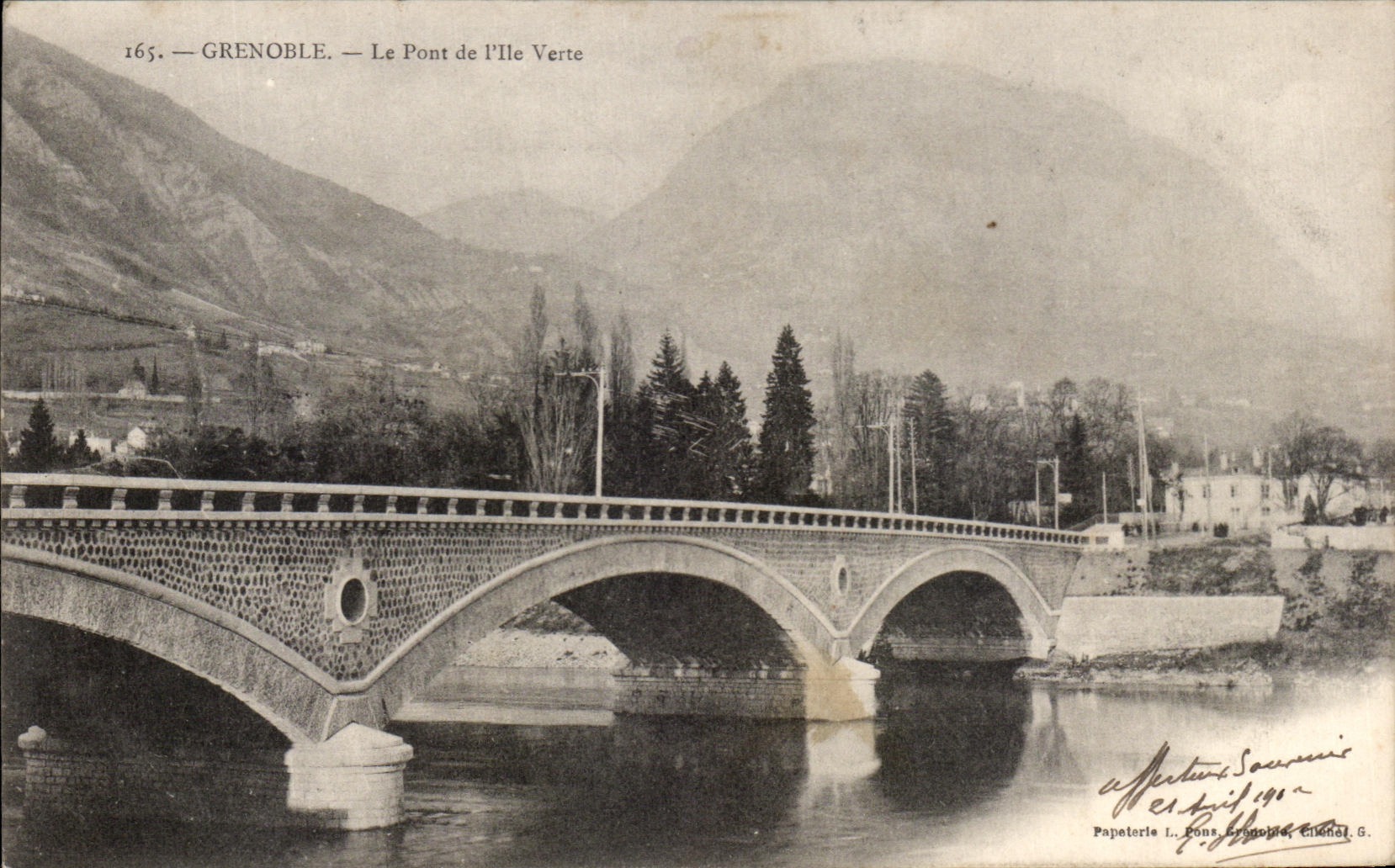 CPA Grenoble Le Pont de I'lle Verte