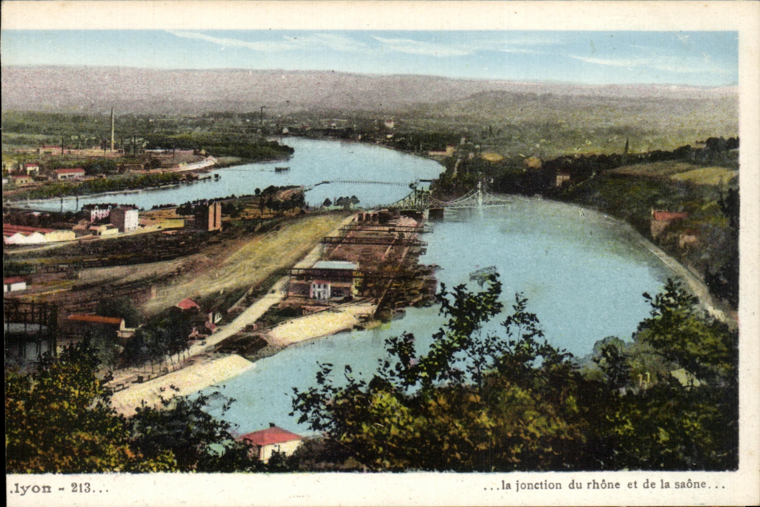 CPA Iyon the Junction of the Rhone And the Saone