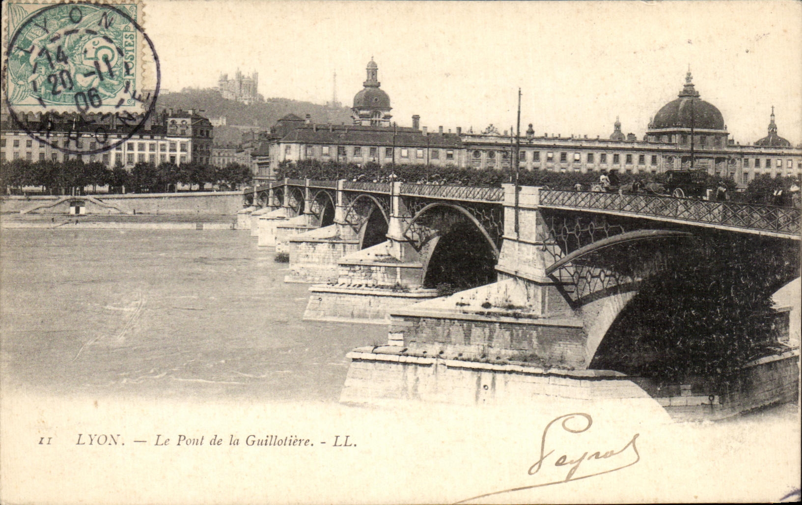 CPA Lyon the Bridge Of Guillotiere