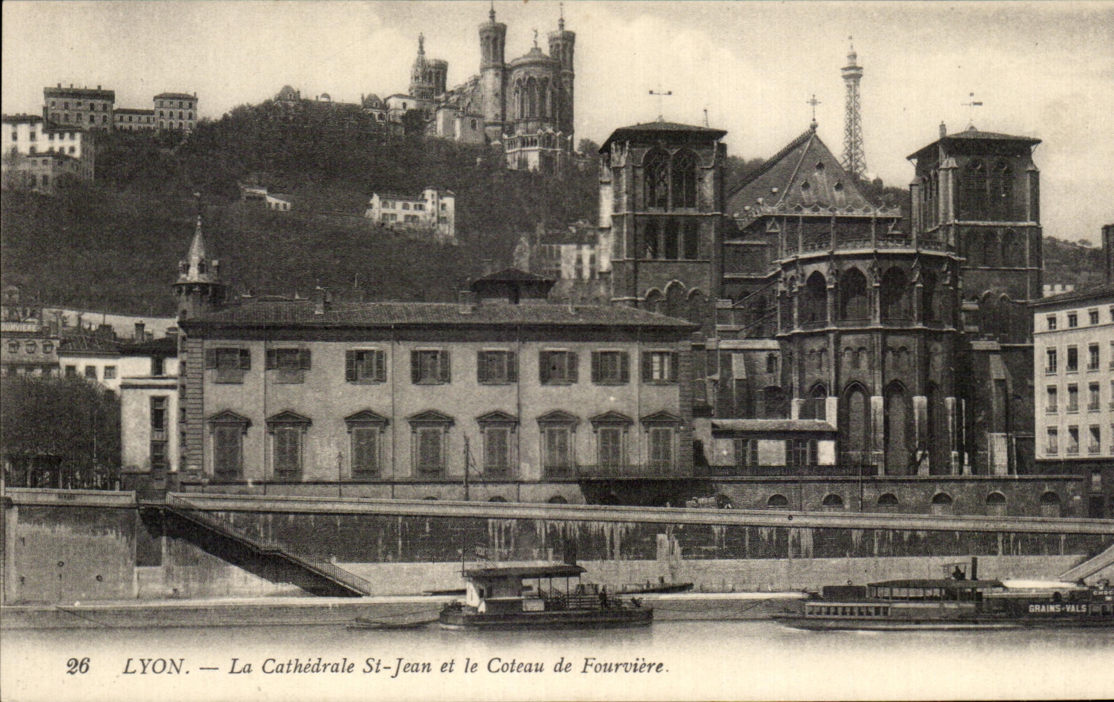 CPA Lyon the Cathedral St Jean And the Slope De Fourviere