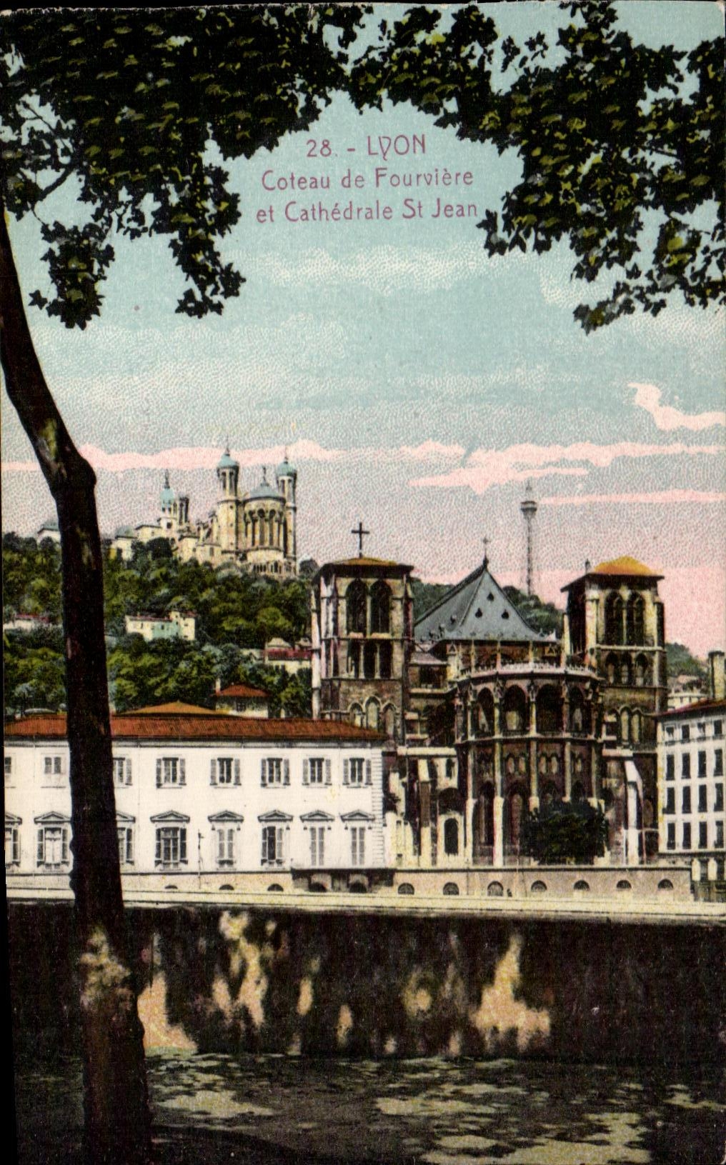 CPA Lyon Slope De Fourviere And Cathedrale St Jean