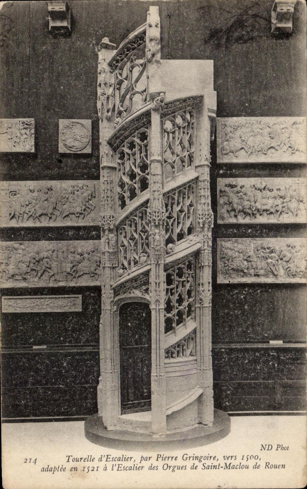 CPA Turret of Staircase By Pierre Gringoire towards 1500 staircase of the organ of Saint Maclou Rouen