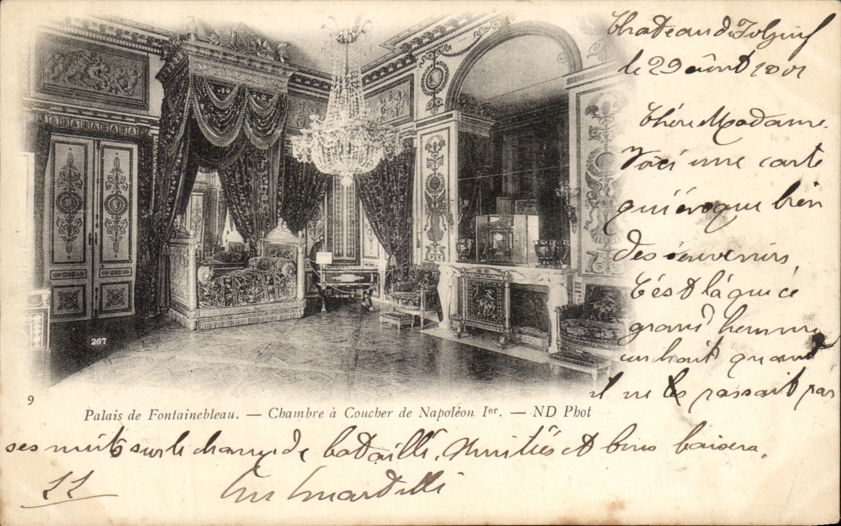 CPA Fontainebleau Palais Chambre a coucher de Napoleon 1er