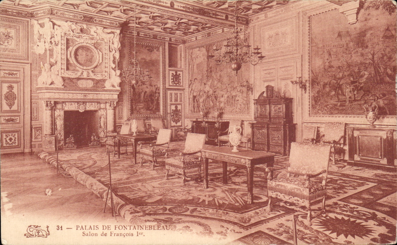 CPA Fontainebleau palais Salon de Francois 1er